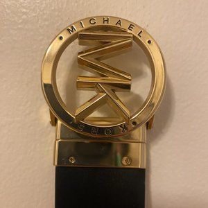 Michael Kors - Reversible Logo and Leather Waist Belt - size: M